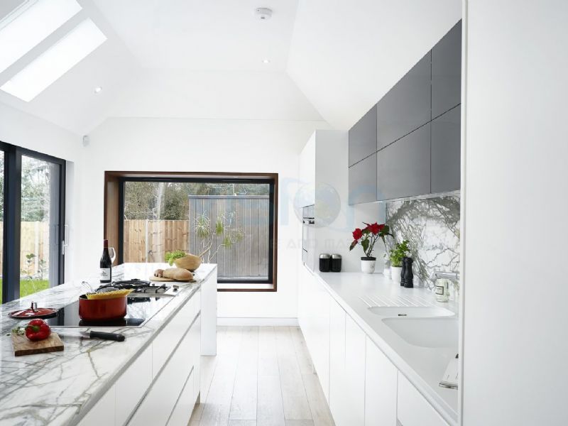 Calacatta Verde Marble Kitchen